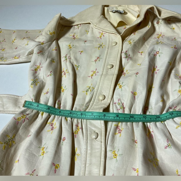 Vintage Jason David embroidered faux leather Trench Coat Size S - Picture 14 of 15